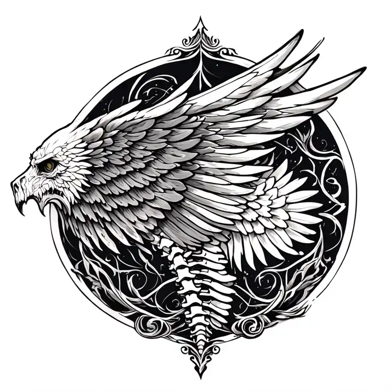 Spine And Wing Attached