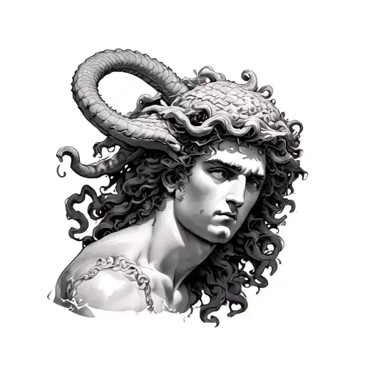 Perseus Killing Medusa Holding The Head