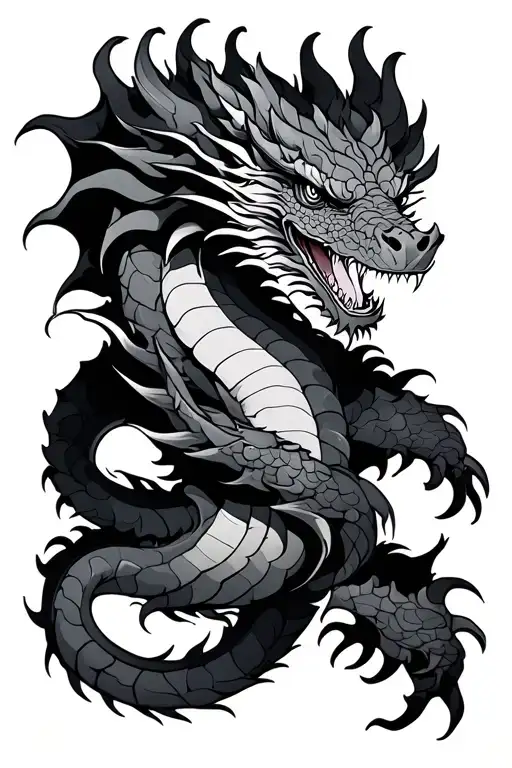 Dragon Wrapped Around Arm