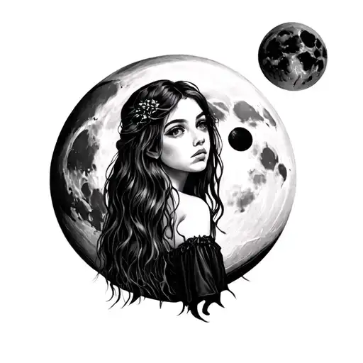 Girl And The Moon