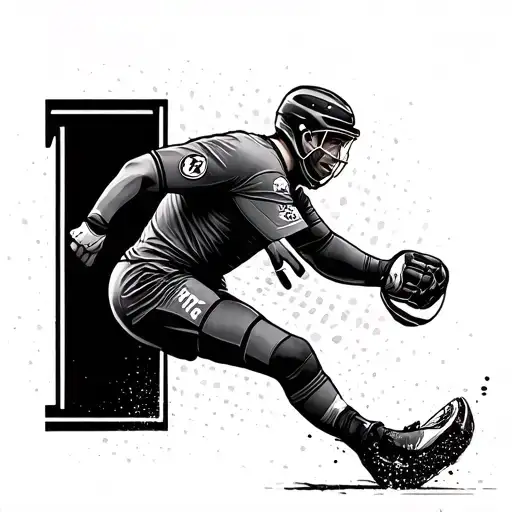 Number 1 Goalkeeper Diving