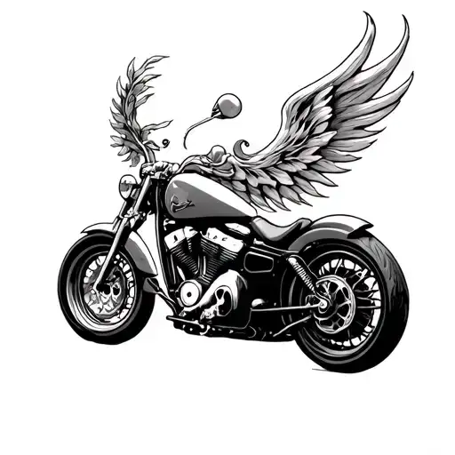 Skull And Motorcycle Wind Life Sea