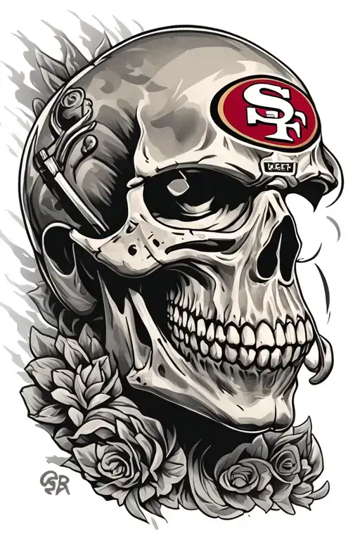 49Ers Skull Face