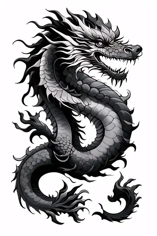 Neo Traditional Japanese Dragon