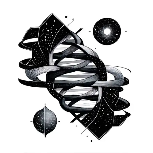 Cosmic Dna Geometric Pattern Inspired