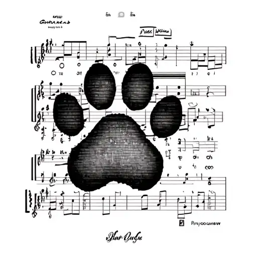 Paw Print Music Sheet
