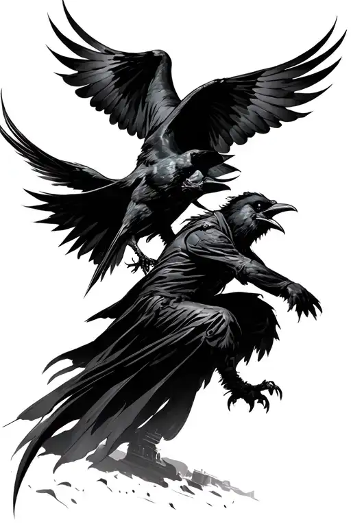 Dead Rising Scarlxrd Cover Art And Crow Flying With Sharingan