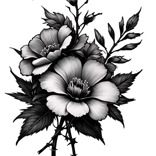 Flowers With Barbed Wire