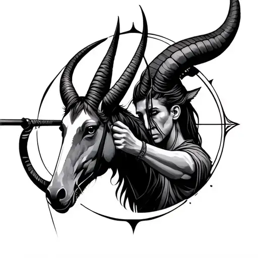 Capricorn And Sagittarius Archer Shooting