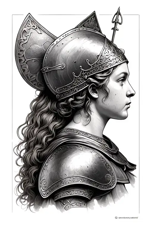 Saint Joan Of Arc In Armour Side Profile