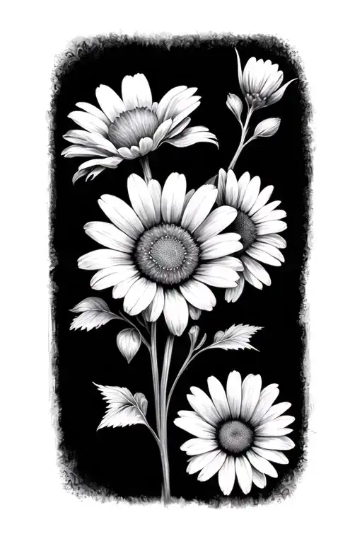 Viola & Daisy Flower