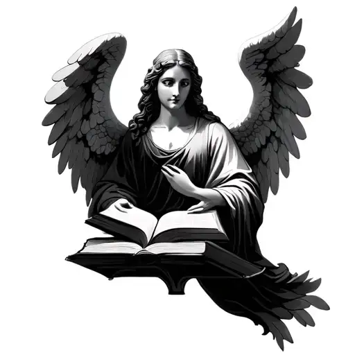 Angel With The Book Of The Bible