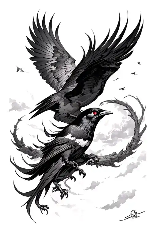 Deadriaing Cover Scarlxrd And Flying Crow With Sharingan And Infinite Tsukoyomi In The Sky