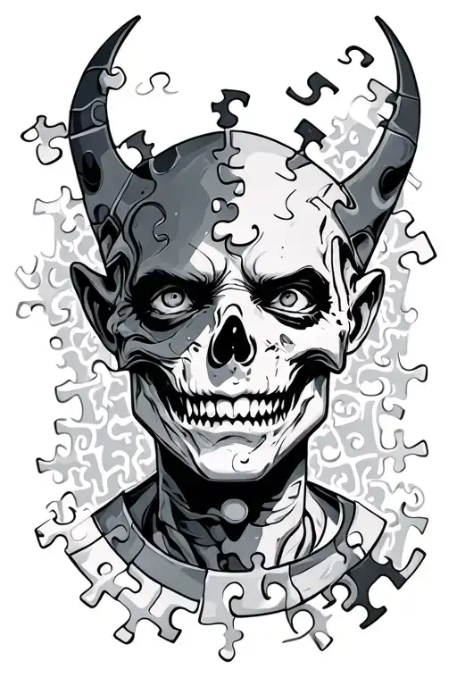 Jigsaw Character Surrounded