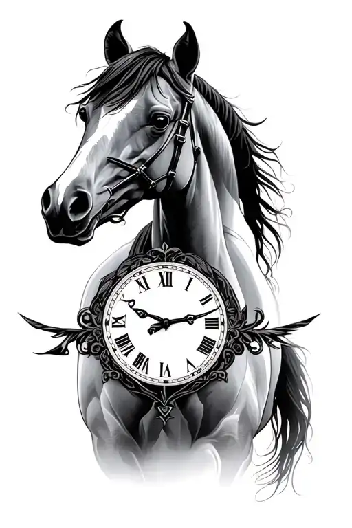 Horses And Time Piece