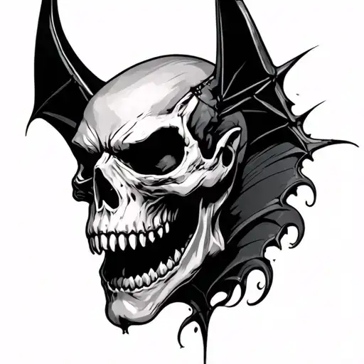 Mix Of The Bat-skull From Avenged Sevenfold And The Velvet From Landmvrks