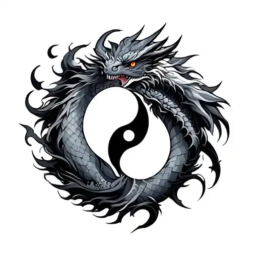 Yin And Yang Dragon