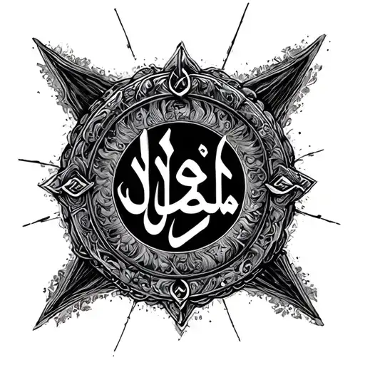 A Beam In The Middle Of Muhammad's Sentence In English