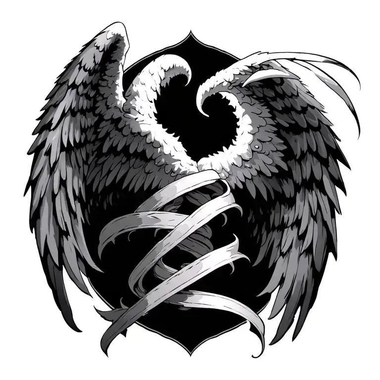 Methalogical Angel And Devil Wings Wrapped