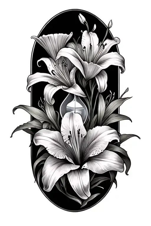 Tiger Lilies With Hourglass And Rai Blended At The Top