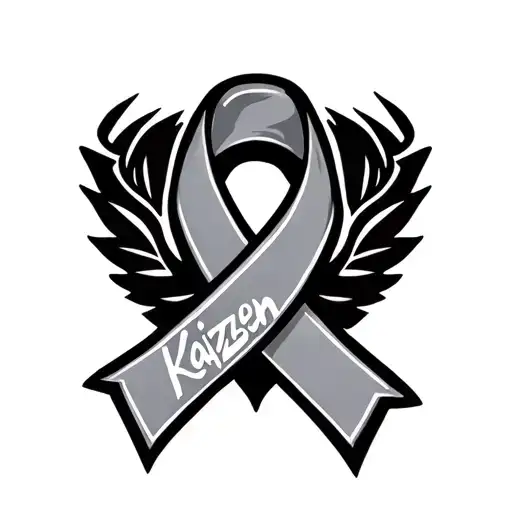 Prostate Cancer Ribbon W Kaizen Sign