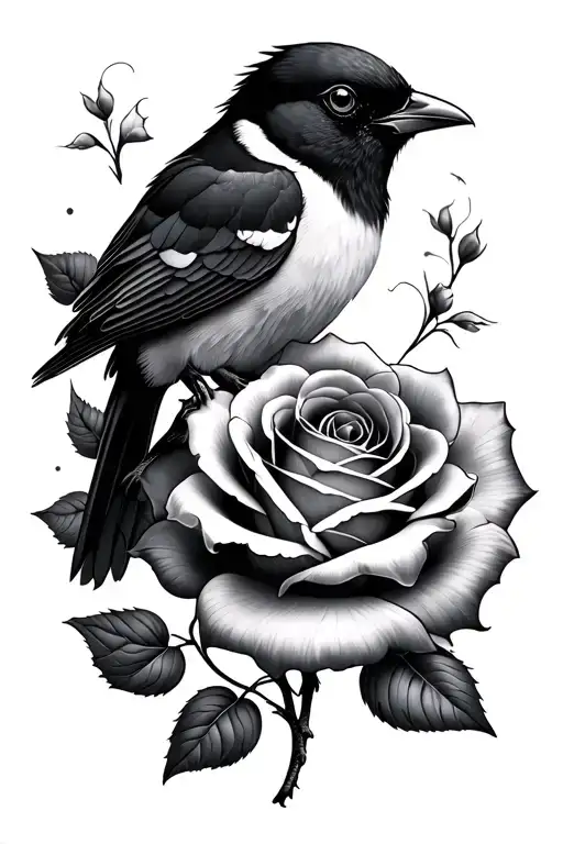 Bird And Rose