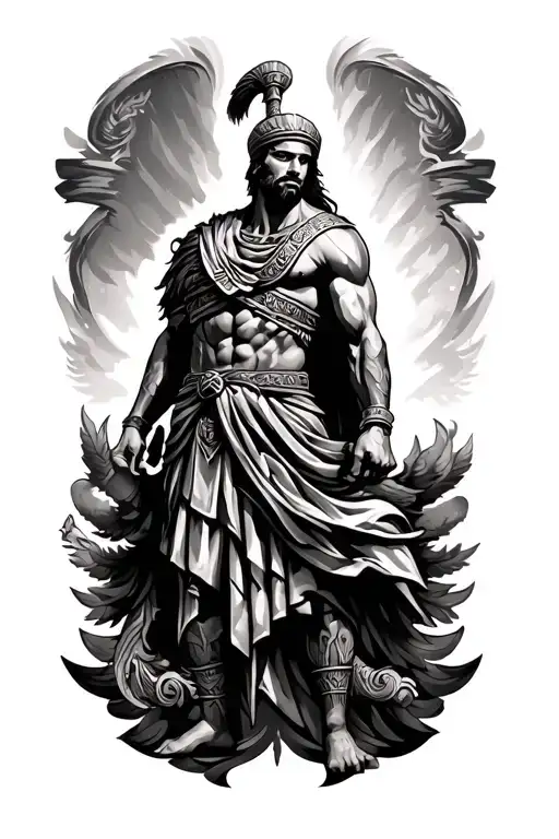 Greek Warrior Theme Leg Sleeve