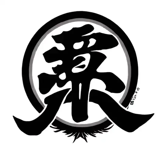 Japanese Strength Symbol On The Delts