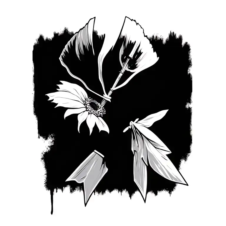 Tattoo Dart That Enter In The Skin And Exit