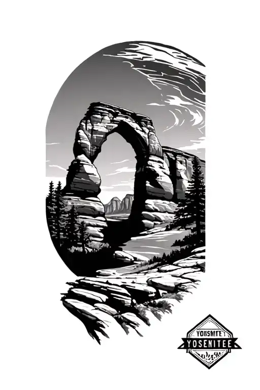 Yosemite Zion Arches National Park Incorporated Into The Design