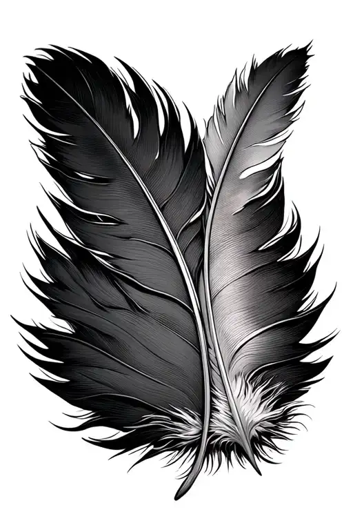 I Want A Tattoo With Feather And A Ray For My Passed Away Grandmother