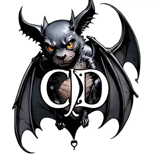 Bat Along With The Initials C And D But That The Initials Are Super Disguised
