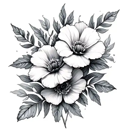 Birth Flower For July August And December Together