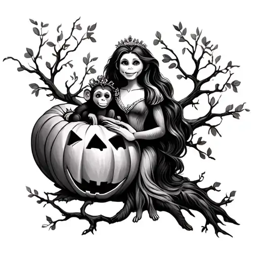 A Princess A Monkey And A Pumpkin Family Tree Branch