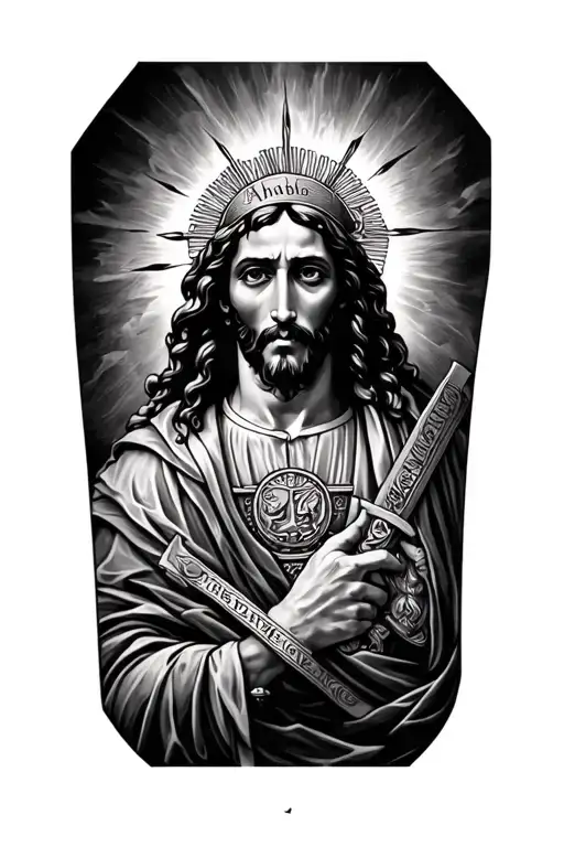 San Judas With My Last Name On The Other Side Of The Forearm