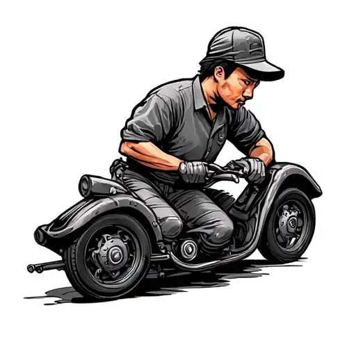 Chinese On Auto Mechanic Driving