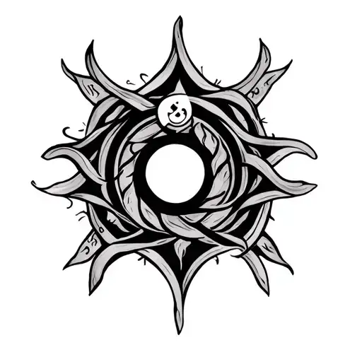 Pluto Symbol Intertwined With Ohm Moksha Ritam