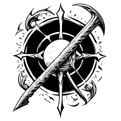 Pluto Symbol Incorporated With Scythe