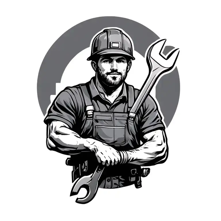 Plumber Holding A Wrench