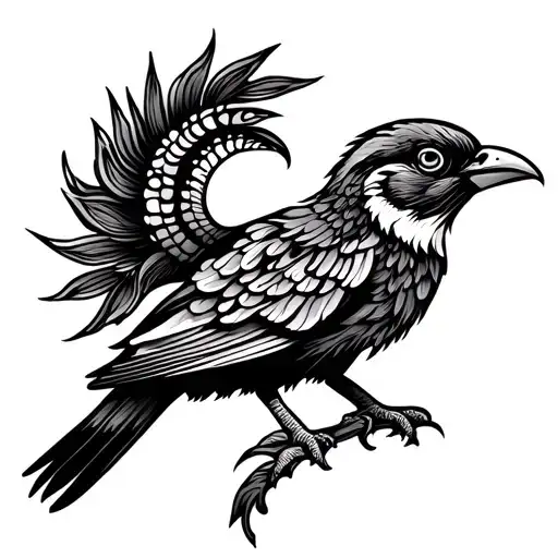 A Tribal Like Quetzal Bird Sitting On The Shape Of The Country Syria