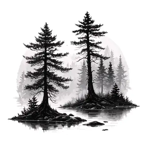 A Very Calm Forest Scene