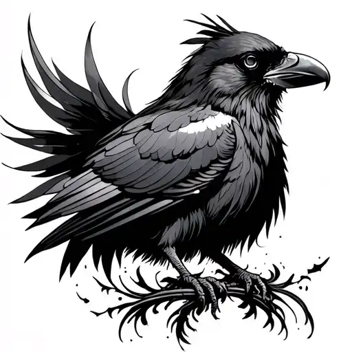 Crown Or Raven Made Un Lace