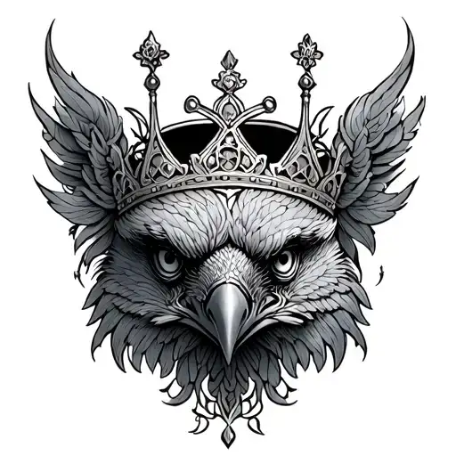 Crown Or Raven Made In Lace Patterns