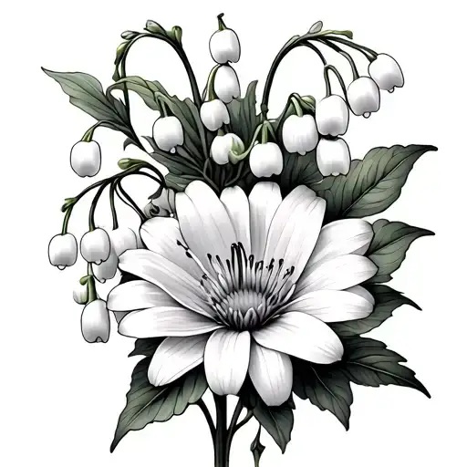 Aster And Lily Of Valley