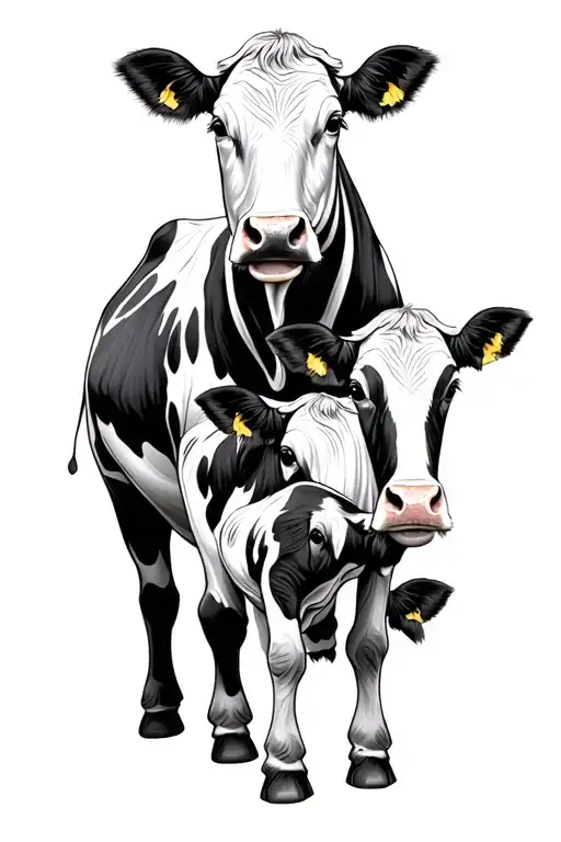 Mummy Cow With Two Calves