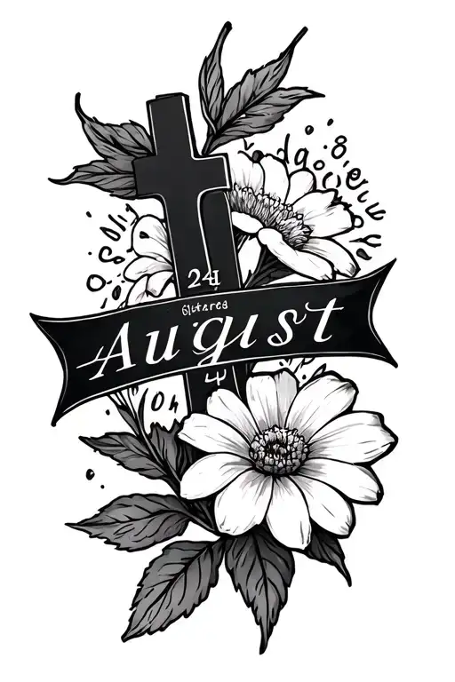 Forearm Piece Featuring My Uncle That Died 2-14-2025 I Want A Cross And His Birthflower August