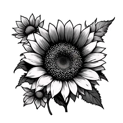 Sunflower With Other Flowers Sternum
