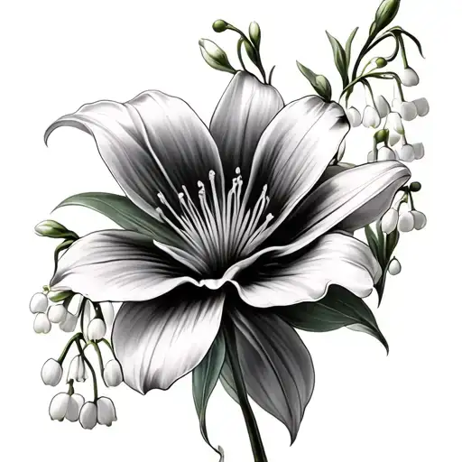 Lily Of The Valley And Cosmos