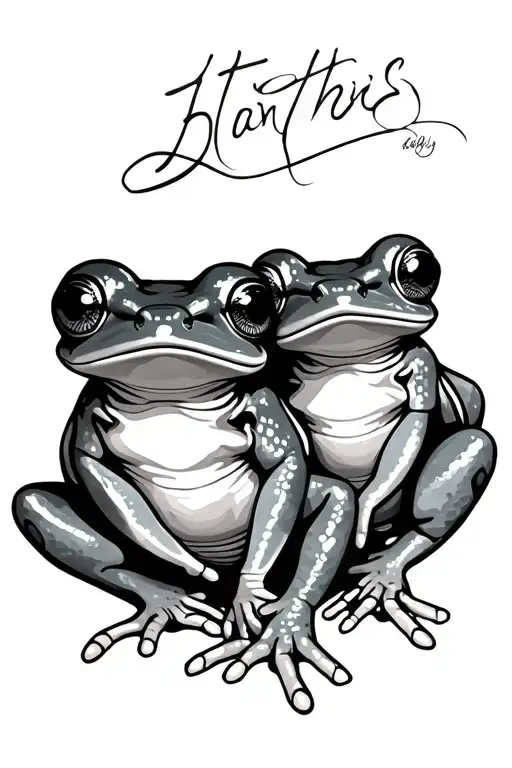 Two Frog Brothers Bigger And Younger