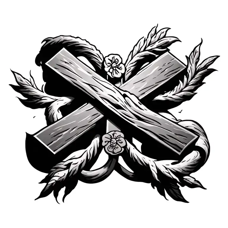 Cross Intertwined With Jesus
